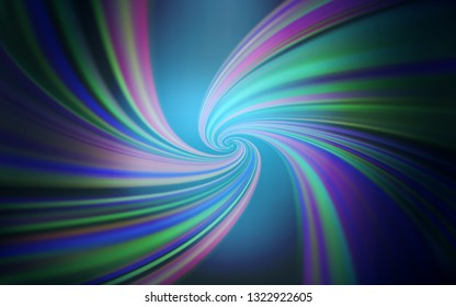 Dark BLUE vector background with wry lines. A sample with colorful lines, shapes. The best colorful design for your business.