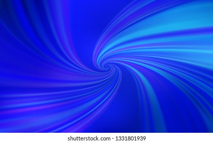 Dark BLUE vector background with wry lines. A circumflex abstract illustration with gradient. Abstract style for your business design.