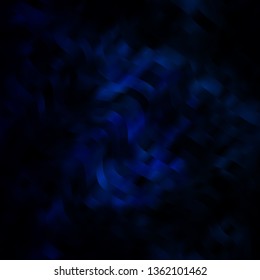 Dark BLUE vector background with wry lines. Brand new colorful illustration with bent lines. Pattern for booklets, leaflets.