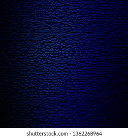 Dark BLUE vector background with wry lines. Colorful geometric sample with gradient curves.  Pattern for busines booklets, leaflets