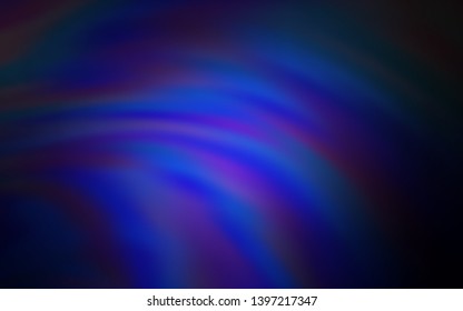 Dark BLUE vector background with wry lines. Modern gradient abstract illustration with bandy lines. Elegant pattern for a brand book.