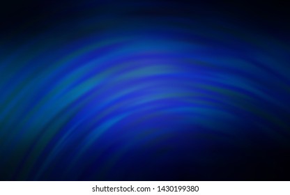 Dark BLUE vector background with wry lines. A circumflex abstract illustration with gradient. Abstract style for your business design.