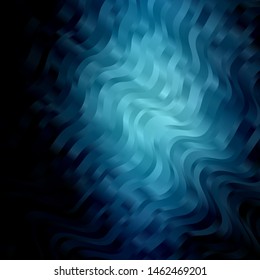 Dark BLUE vector background with wry lines. Brand new colorful illustration with bent lines. Design for your business promotion.