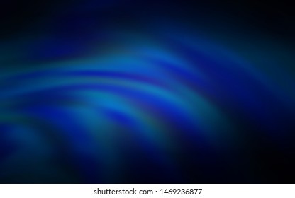 Dark BLUE vector background with wry lines. Colorful illustration in simple style with gradient. A completely new design for your business.