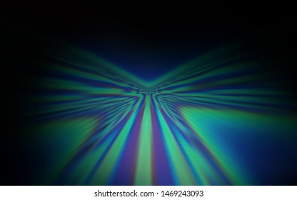Dark BLUE vector background with wry lines. Creative illustration in halftone style with gradient. Colorful wave pattern for your design.