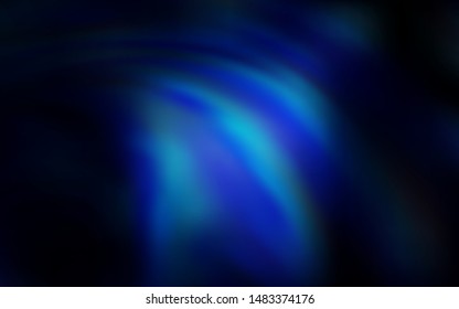Dark BLUE vector background with wry lines. A completely new colorful illustration in simple style. The best colorful design for your business.