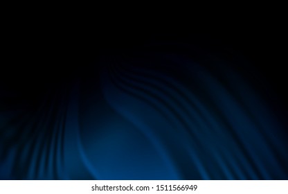 Dark BLUE vector background with wry lines. A sample with colorful lines, shapes. A completely new design for your business.