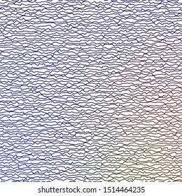 Dark Blue vector background with wry lines. Bright sample with colorful bent lines, shapes. Pattern for commercials, ads.
