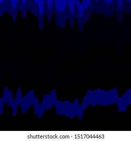 Dark BLUE vector background with wry lines. Illustration in abstract style with gradient curved.  Best design for your ad, poster, banner.