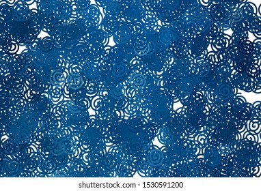 Dark BLUE vector background with wry lines. Creative illustration in halftone style with gradient. New composition for your brand book.
