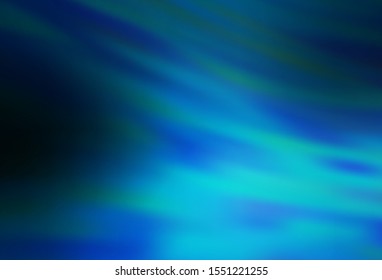 Dark BLUE vector background with wry lines. Glitter abstract illustration with wry lines. Elegant pattern for a brand book.