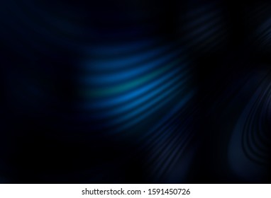 Dark BLUE vector background with wry lines. Colorful abstract illustration with gradient lines. A new texture for your  ad, booklets, leaflets.