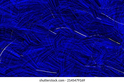 Dark BLUE vector background with wry lines. Colorful abstract illustration with gradient lines. Pattern for your design.