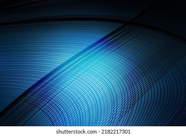 Dark BLUE vector background with wry lines. Shining colorful illustration in simple curve style. Texture for booklets, leaflets.