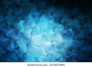 Dark BLUE vector background with wry lines. Colorful geometric sample with gradient lines.  Texture for booklets, leaflets.