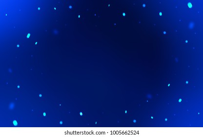 Dark BLUE vector background with xmas snowflakes. Glitter abstract illustration with crystals of ice. The pattern can be used for new year ad, booklets.