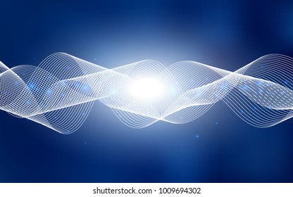 Dark BLUE vector background with xmas confetti. Blurred decorative design in anniversary style with confetti. The pattern can be used for birthday gifts, congratulations.