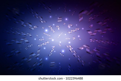 Dark BLUE vector background with xmas confetti. Confetti on blurred abstract background with colorful gradient. New design for ad, poster, banner of your Party.
