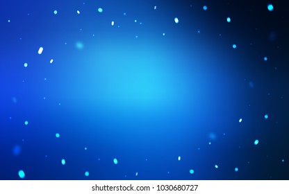 Dark BLUE vector background with xmas snowflakes. Shining colored illustration with snow in christmas style. The pattern can be used for year new  websites.