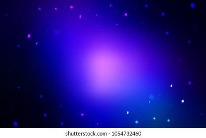 Dark BLUE vector background with xmas snowflakes. Blurred decorative design in xmas style with snow. The pattern can be used for year new  websites.