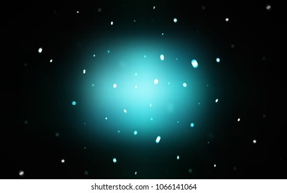 Dark BLUE vector background with xmas snowflakes. Glitter abstract illustration with crystals of ice. The pattern can be used for year new  websites.