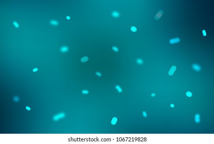 Dark BLUE vector background with xmas snowflakes. Modern geometrical abstract illustration with crystals of ice. The pattern can be used for new year ad, booklets.