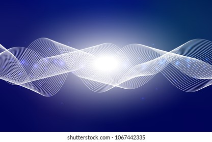 Dark BLUE vector background with xmas confetti. Confetti on blurred abstract background with colorful gradient. The template can be used as a background for postcards.