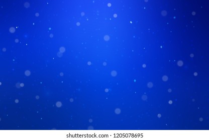 Dark BLUE vector background with xmas snowflakes. Modern geometrical abstract illustration with crystals of ice. The pattern can be used for new year ad, booklets.
