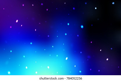 Dark BLUE vector background with xmas snowflakes. Shining colored illustration with snow in christmas style. The template can be used as a new year background.