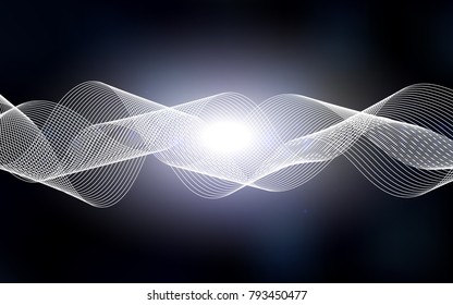 Dark BLUE vector background with xmas confetti. Confetti on blurred abstract background with colorful gradient. The template can be used as a background for postcards.