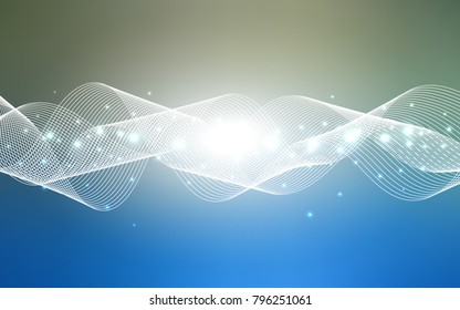 Dark BLUE vector background with xmas confetti. Decorative shining illustration with ribbons on abstract template. The pattern can be used for birthday gifts, congratulations.