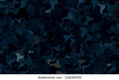 Dark BLUE vector bandy background. Glitter abstract illustration with wry lines. Brand-new style for your business design.