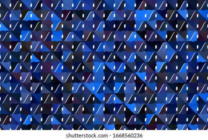 Fondo oscuro de banda vectorial AZUL. Ilustración brillante, que consiste en líneas borrosas. Nuevo diseño para su negocio.