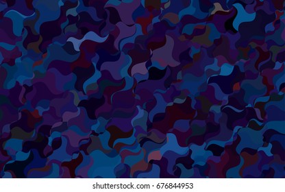 Dark BLUE vector bandy background. Shining illustration, which consist of blurred lines. The best blurred design for your business.
