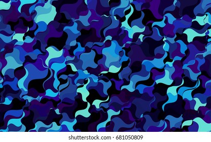 Dark BLUE vector bandy background. Creative geometric illustration in Origami style with gradient. A completely new template for your business design.