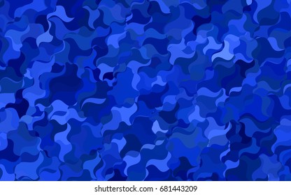 Dark BLUE vector bandy background. Glitter abstract illustration with wry lines. The pattern of blurred lines for your business design.