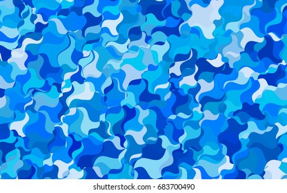Dark BLUE vector bandy background. Modern geometrical abstract illustration with gradient bandy lines. A completely new design for your business.
