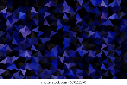 Dark BLUE vector bandy background. blurred geometric sample with gradient.  The template can be used as a background for cell phones.