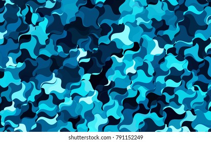 Dark BLUE vector bandy background. Modern geometrical abstract illustration with gradient bandy lines. The template can be used as a background for cell phones.