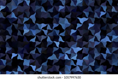 Dark BLUE vector bandy pattern. Colorful illustration in abstract cranked style with gradient. Brand-new design for your business.