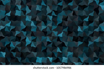 Dark BLUE vector bandy template. Creative geometric illustration in Origami style with gradient. A completely new design for your business.