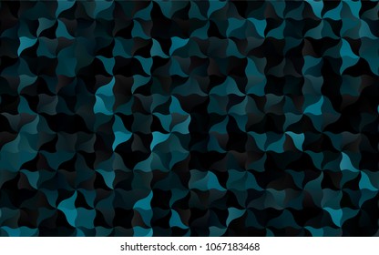 Dark BLUE vector bandy template. Colorful illustration in abstract cranked style with gradient. The template can be used as a background for cell phones.