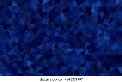 Dark BLUE vector bandy template. A vague circumflex abstract illustration with gradient. Brand-new design for your business.