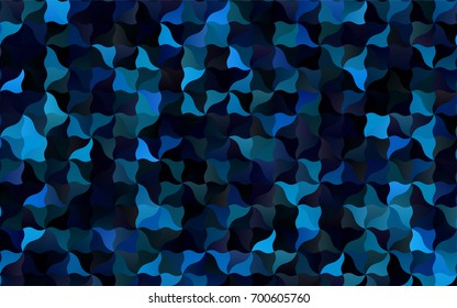 Dark BLUE vector bandy template. Glitter abstract illustration with wry lines. The template can be used as a background for cell phones.