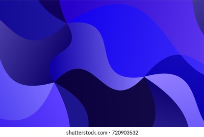 Dark BLUE vector bandy template. Modern geometrical abstract illustration with gradient bandy lines. The completely new template can be used for your brand book.