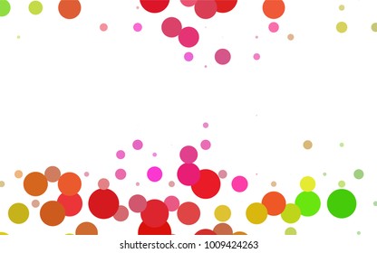 Dark BLUE vector banner with circles, spheres. Abstract spots. Background of Art bubbles in halftone style with colored gradient.