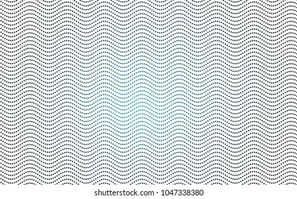Dark BLUE vector banner with circles, spheres. Abstract spots. Background of Art bubbles in halftone style with colored gradient.