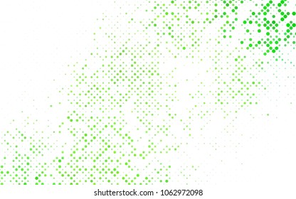 Dark BLUE vector banner with circles, spheres. Abstract spots. Background of Art bubbles in halftone style with colored gradient.