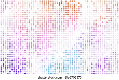 Dark BLUE vector banner with circles, spheres. Abstract spots. Background of Art bubbles in halftone style with colored gradient.