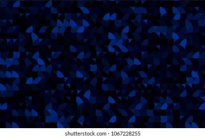 Dark BLUE vector banner with circles, spheres. Abstract spots. Background of Art bubbles in halftone style with colored gradient.